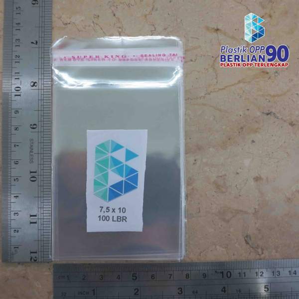 Plastik OPP 7,5 X 10 CM (SEAL/LEM) 20MIC ASLI - 100LBR / ID CARD / KTP / ATM